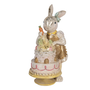 Figurina Iepuras Paste polirasina multicolora 20x15x36 cm