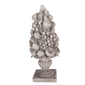 Decoratiune Fructe polirasina gri 19x18x44 cm