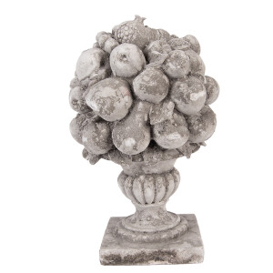 Decoratiune Fructe polirasina gri 21x20x32 cm