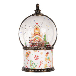 Decoratiune Craciun muzicala polirasina cu led Ø 12x21 cm