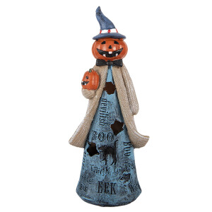Figurina Halloween polirasina multicolora cu led 10x8x23 cm