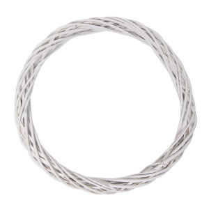 Coronita alba ratan Ø 50x5 cm