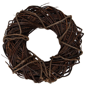 Coronita maro ratan decorativa Ø 30x8 cm