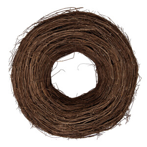 Coronita maro ratan decorativa Ø 40x12 cm