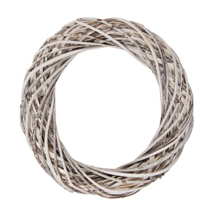 Coronita ratan alba decorativa Ø 30x6 cm