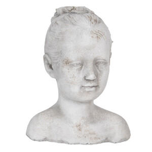 Bust Fetita piatra gri 16x14x20 cm