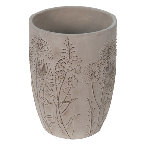 Ghiveci flori ceramica gri 19x25 cm