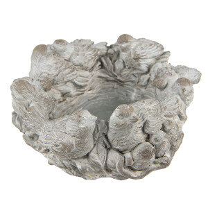 Ghiveci flori piatra gri 27x12 cm
