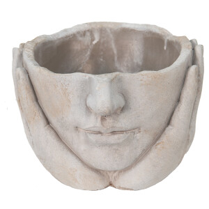 Ghiveci flori ceramica gri 18x18x13 cm