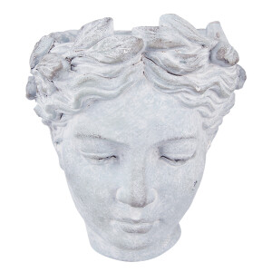 Ghiveci flori piatra gri Femeie 17x13x21 cm