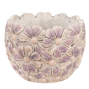 Set 2 ghivece flori ceramica violet 18x13 cm