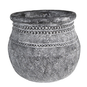 Ghiveci flori piatra gri 32x29 cm