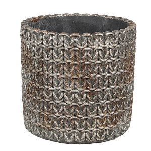 Ghiveci flori piatra gri 11x12 cm