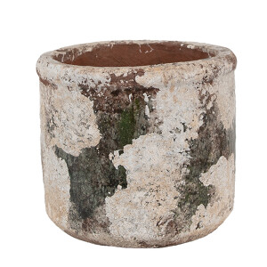 Ghiveci flori piatra bej verde 17x15 cm