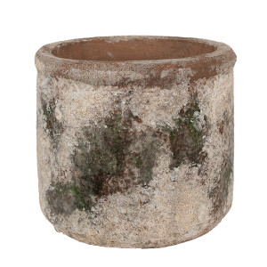 Ghiveci flori piatra bej verde 14x12 cm