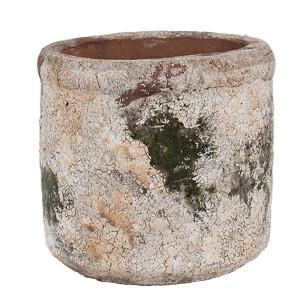 Ghiveci flori piatra bej verde 12x11 cm