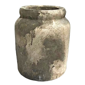 Ghiveci flori teracota gri bej 17x16 cm