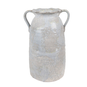 Vaza flori teracota gri 19x16x28 cm