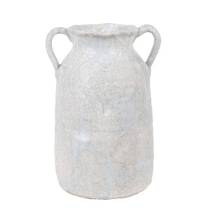 Vaza flori teracota gri 15x12x20 cm
