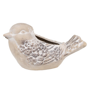Ghiveci flori piatra bej Pasare 25x14x14 cm