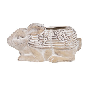 Ghiveci flori piatra bej Iepuras 30x17x13 cm