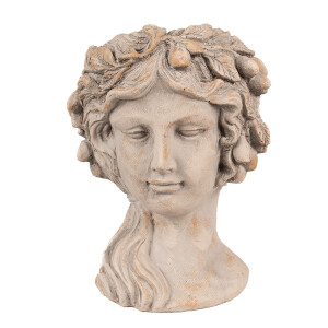 Ghiveci flori piatra gri Femeie 16x14x22 cm