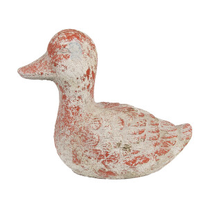 Figurina Ratusca piatra gri rosie 15x8x12 cm
