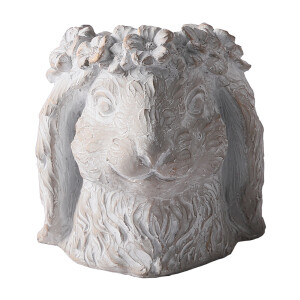 Ghiveci flori piatra bej auriu Iepuras 16x18x18 cm