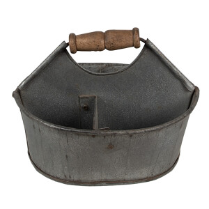 Ghiveci flori fier gri 20x18x16 cm