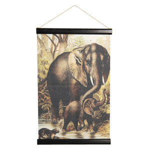 Decoratiune perete textil Elefant 40x2x60 cm