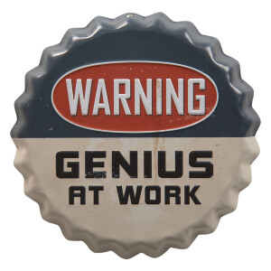 Decoratiune perete mesaj motivational metal multicolor Ø 13x2 cm