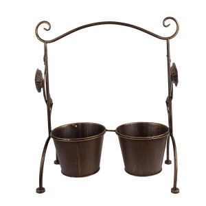 Suport ghivece flori fier maro 40x20x47 cm