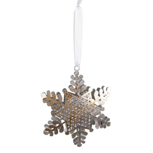 Set 4 ornamente brad Fulg fier auriu argintiu 3x2x16 cm