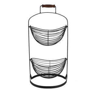 Cosuri cu suport fier negru 27x19x57 cm