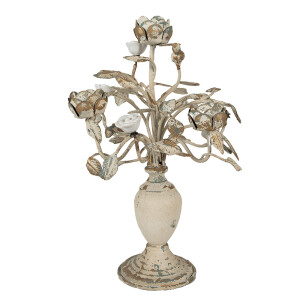 Sfesnic fier bej antichizat 31x31x48 cm