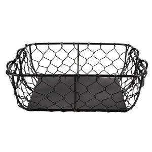 Cos fier negru 23x23x7 cm