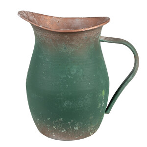 Carafa decorativa metal verde maro 19x13x19 cm