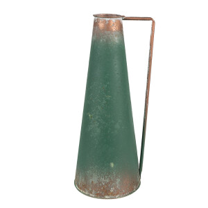 Carafa decorativa metal verde maro 14x12x31 cm
