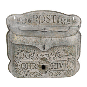 Cutie Postala metal gri antichizat 41x9x36 cm