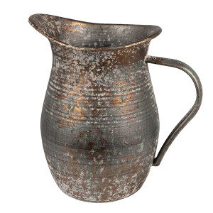 Carafa decorativa metal gri cupru 19x13x19 cm