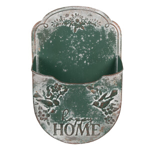 Suport ghivece flori metal verde antichizat 28x9x41 cm
