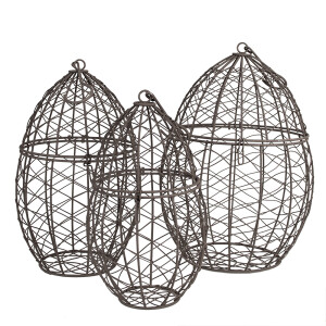 Set 3 cosuri fier maro 19x30 cm, 16x26 cm, 13x24 cm