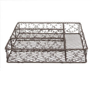 Suport tacamuri bucatarie fier maro 31x25x7 cm