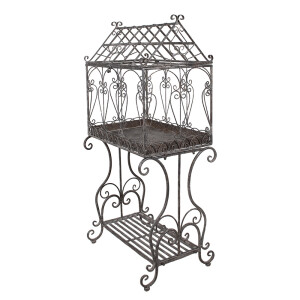 Suport ghivece flori fier maro 48x36x102 cm