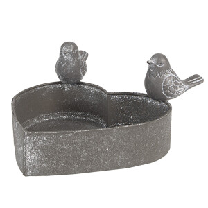 Ghiveci flori fier gri 14x12x7 cm