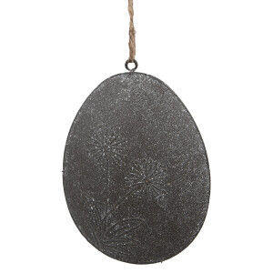 Set 2 Oua decorative Paste metal gri 10x2x8 cm