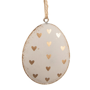 Set 2 Oua decorative Paste metal gri auriu 8x1x6 cm