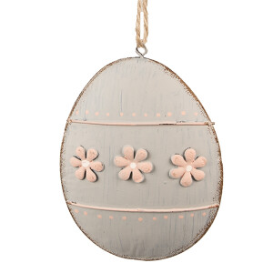 Set 2 Oua decorative Paste metal roz gri 10x2x8 cm