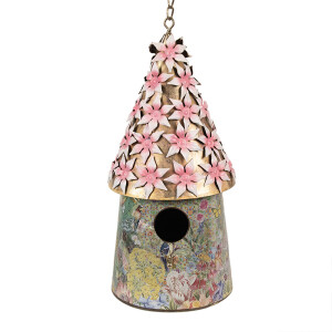 Casuta Pasari metal multicolor 17x33/70 cm