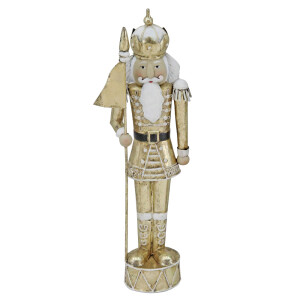 Figurina Spargatorul de Nuci metal auriu alb 14x8x40 cm